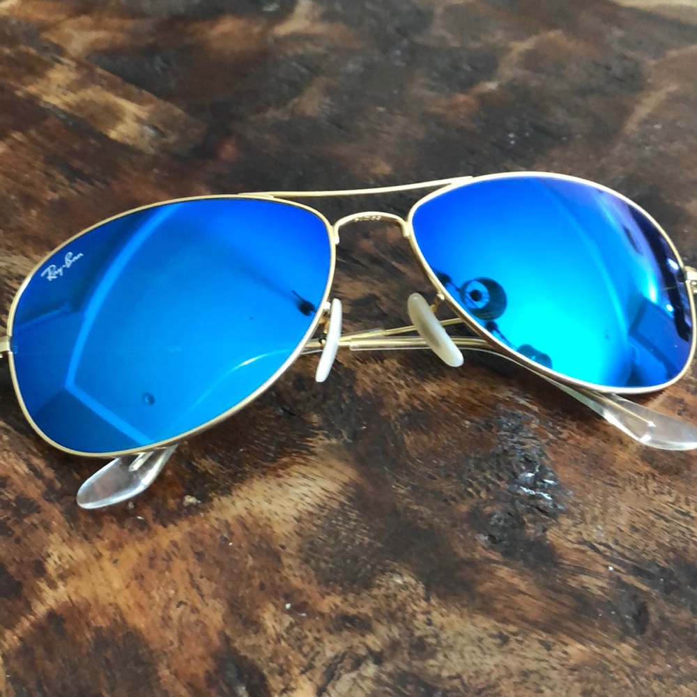 Ray-Ban Cockpit Sunglasses w/Blue Flash lens